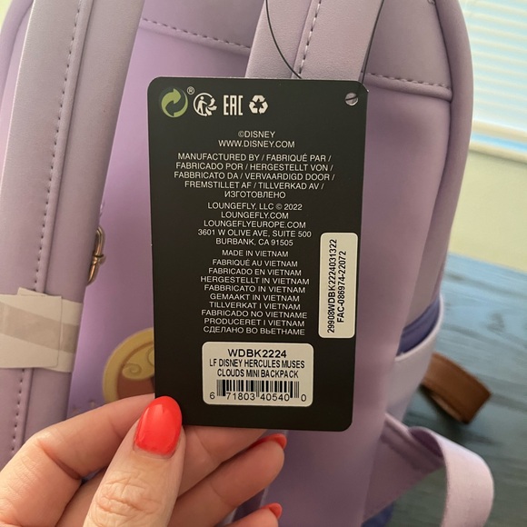 Loungefly Disney Hercules Muses Clouds Mini Backpack - Picture 6 of 7